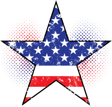 Usa Flag Map Outline T-shirt - Illustration (480x470)