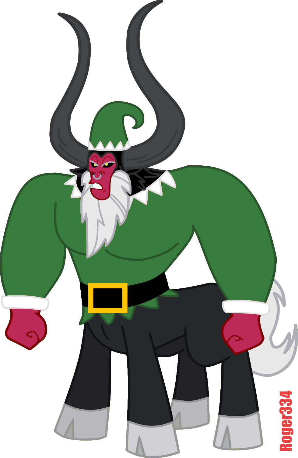 Santa's Little Helper By Roger334 Santa's Little Helper - Mlp Tirek Weak (979x1504)