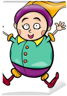 Gnome Or Dwarf Cartoon Illustration Wall Mural • Pixers® - Enano Dibujo Animado (400x400)