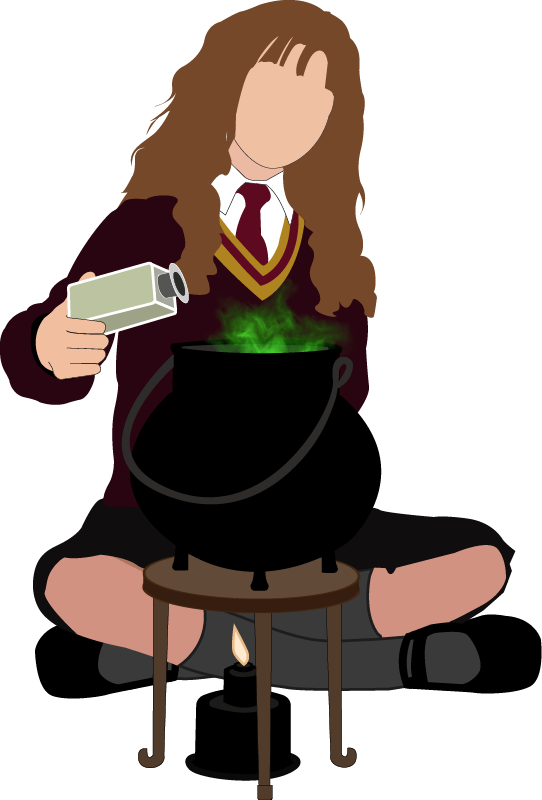 Hermione Brewing Polyjuice Potion - Hermione Brewing Polyjuice Potion (542x800)