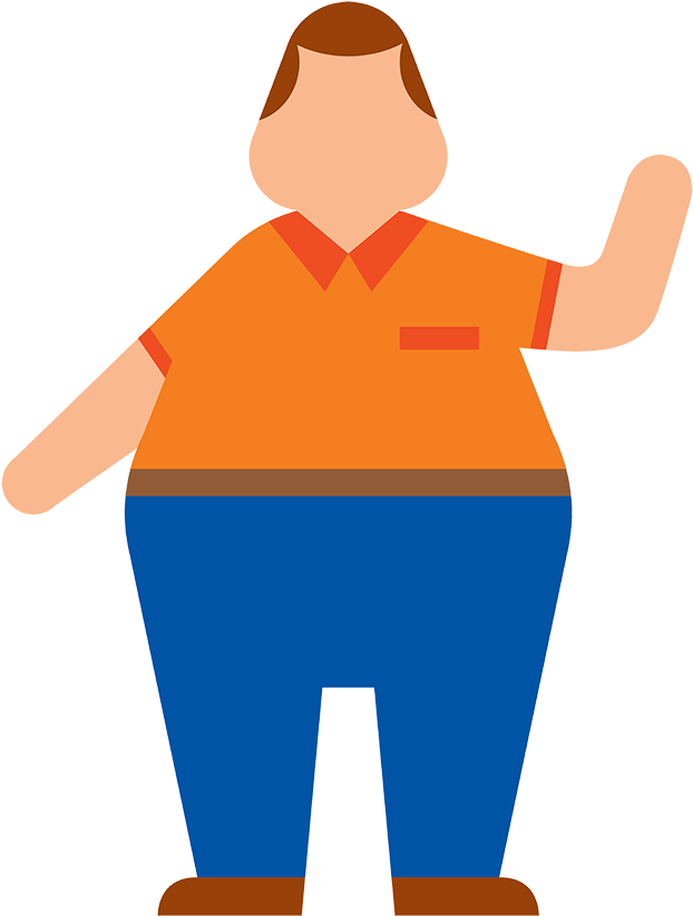 Diabetes In India - Fat People Vector (693x922)