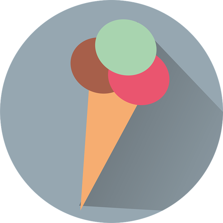 Icon, Ice Cream, Ice, Dessert, Desserts, Knob - Ice Cream Icon Circle (720x720)
