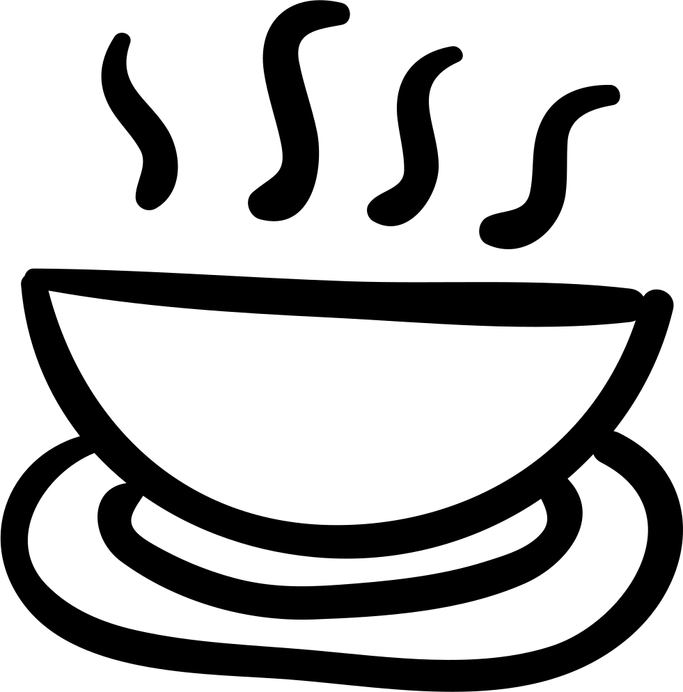 Soup Hand Drawn Hot Food Bowl Comments - Vector Plato De Comida (981x994)