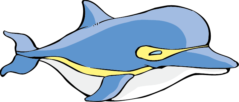 Common Bottlenose Dolphin Cartoon - Common Bottlenose Dolphin Cartoon (768x329)