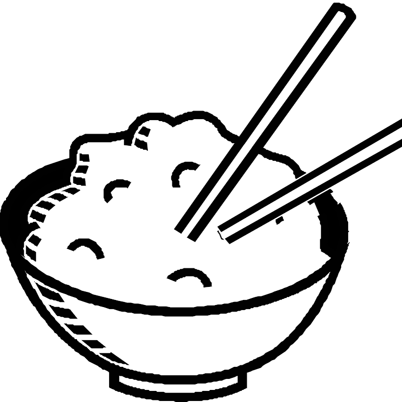 Food Black And White Clipart (800x800)
