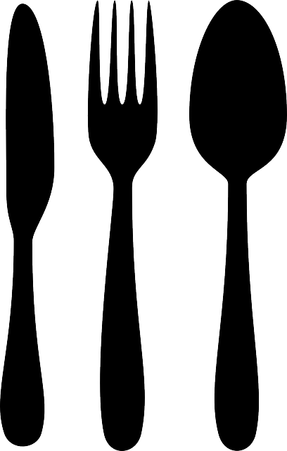 Quart Of Soup - Spoon And Fork Png (408x640)
