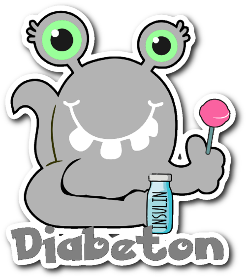 Diabetes Monster Sticker - Diabetes Mellitus (600x600)