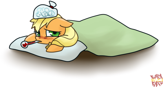 Applejack And Rainbow Dash Fanfiction - Have A Cold Png (600x372)