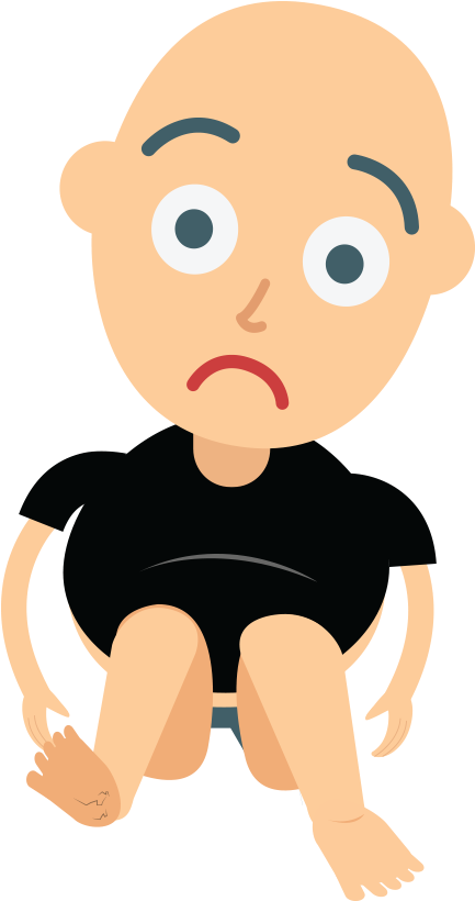 Dry And Cracking Heels - Cartoon (672x843)