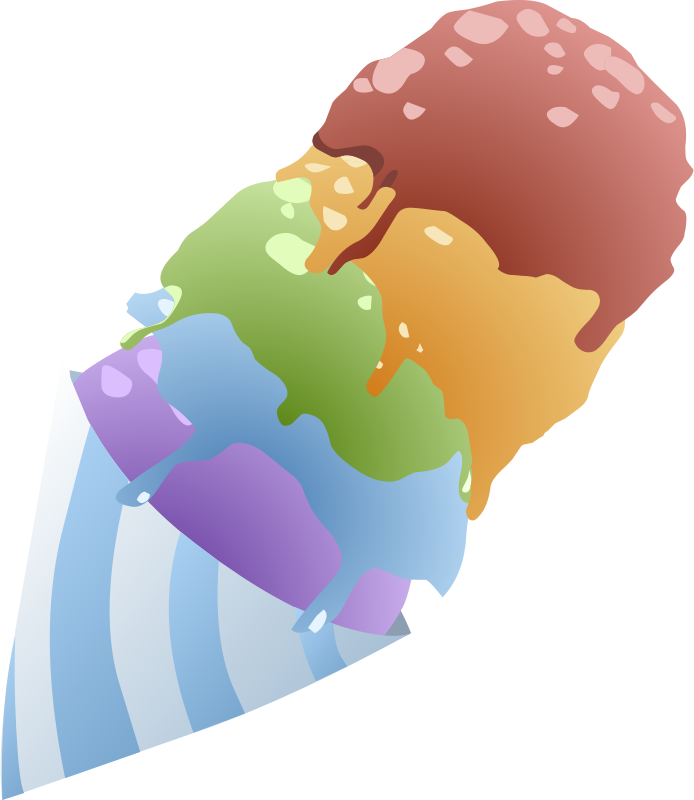Ice Cream Clipart - Slodycze Grafika (694x800)