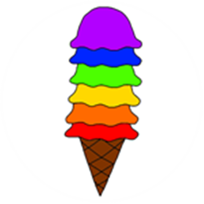 Rainbow Ice Cream - Ice Cream Cone (420x420)