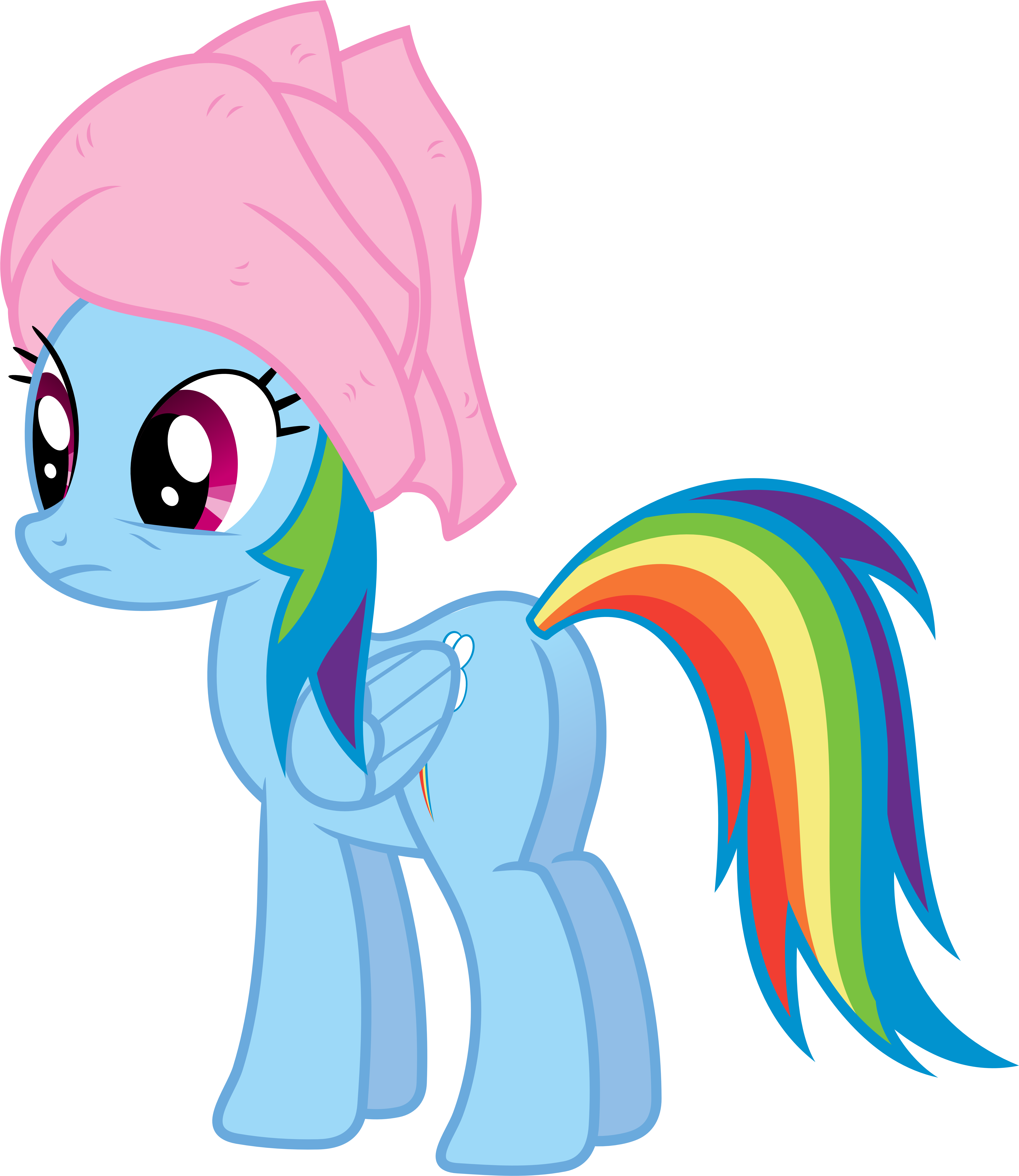 Rainbow Dash Vector - Rainbow Dash Sick (6000x7000)