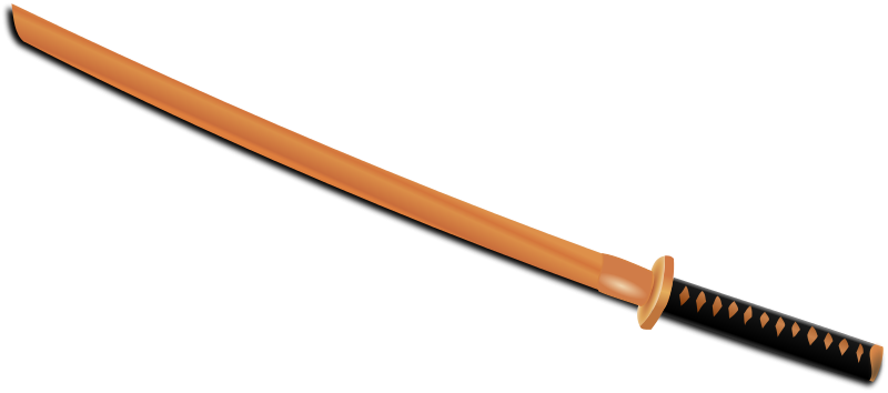 Hermione Granger First Wand Clipart - Wooden Samurai Sword (800x354)