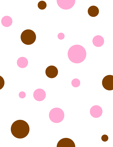 Dots Clipart Pink - Pink And Brown Polka Dot Background (462x599)