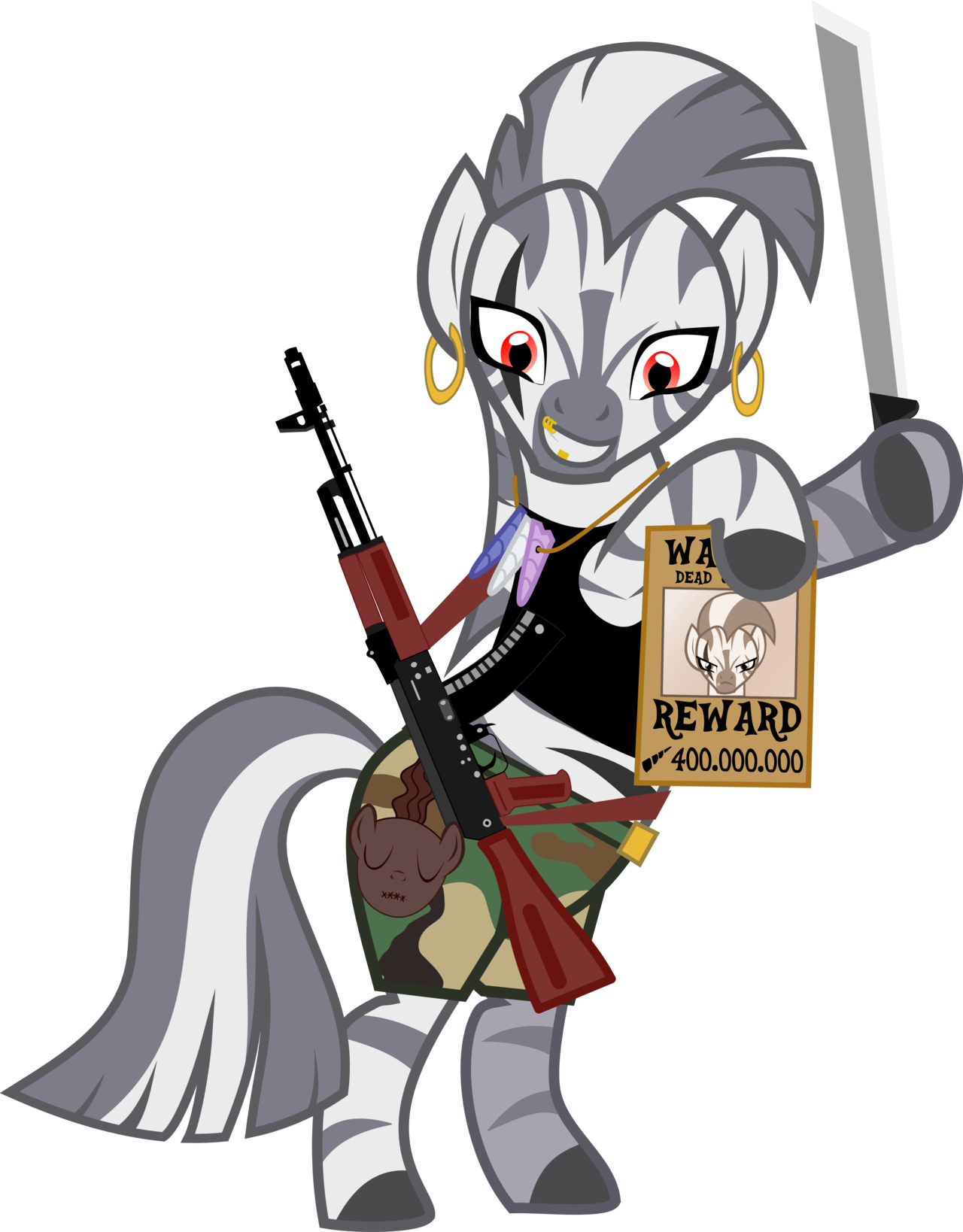 Commission By Tensaioni - Zebra My Little Pony (1280x1638)