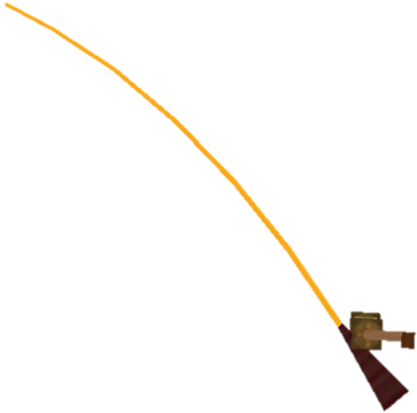 Gold Rod - Golden Fishing Rod (596x591)