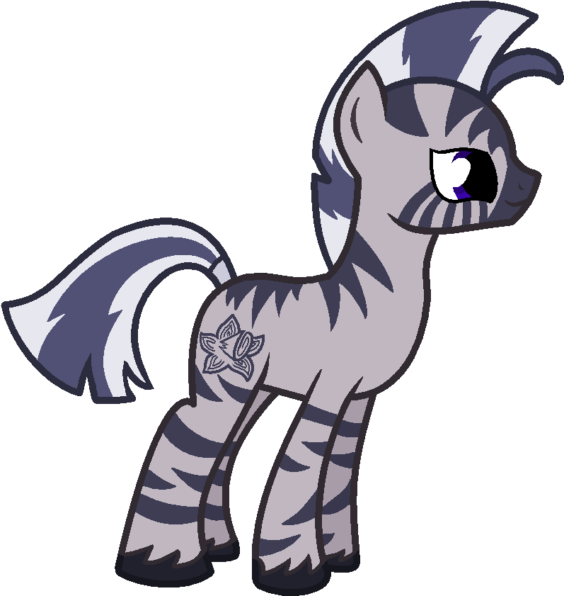 Mlp Fim Zebra Oc - Mlp Base Zebra Ms Paint (828x868)