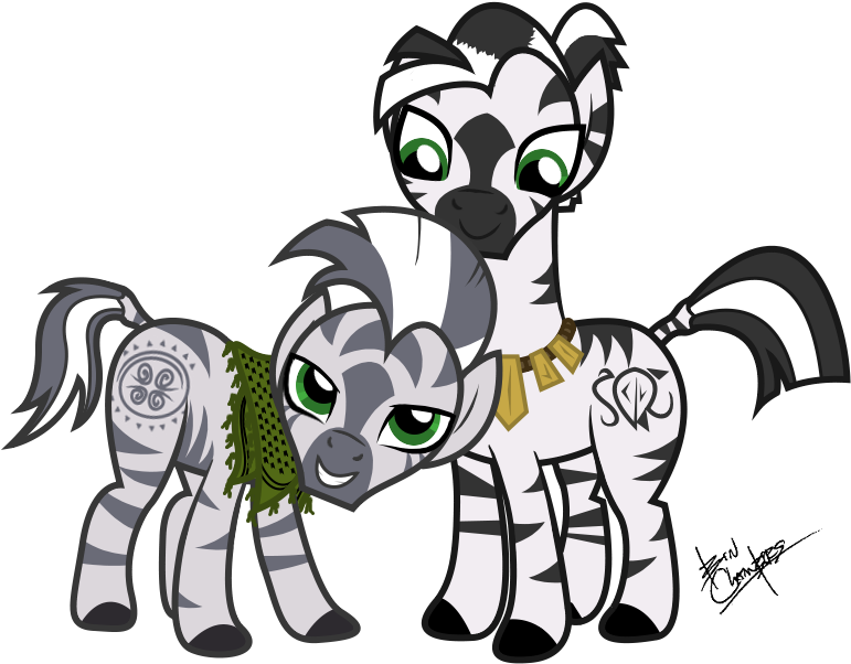 My Little Pony The Zebras From Far Away Land You - Cartoon (800x800)