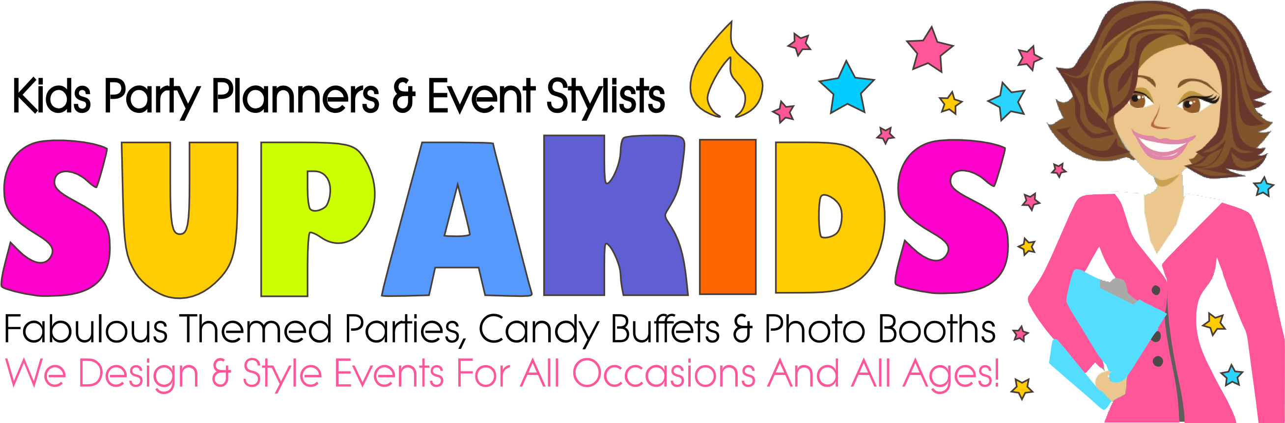 Supakids Sa Official Site Kids Party Planners And - Graphic Design (2672x882)