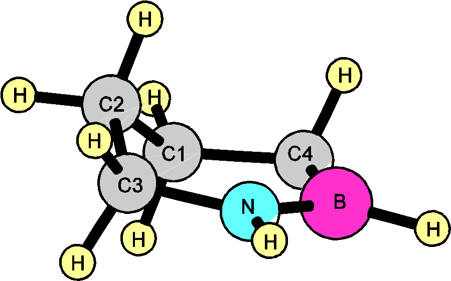 2 Part Of Spectrum And The Structure Of 1,2-bn Cyclohexene - Cartoon (919x580)