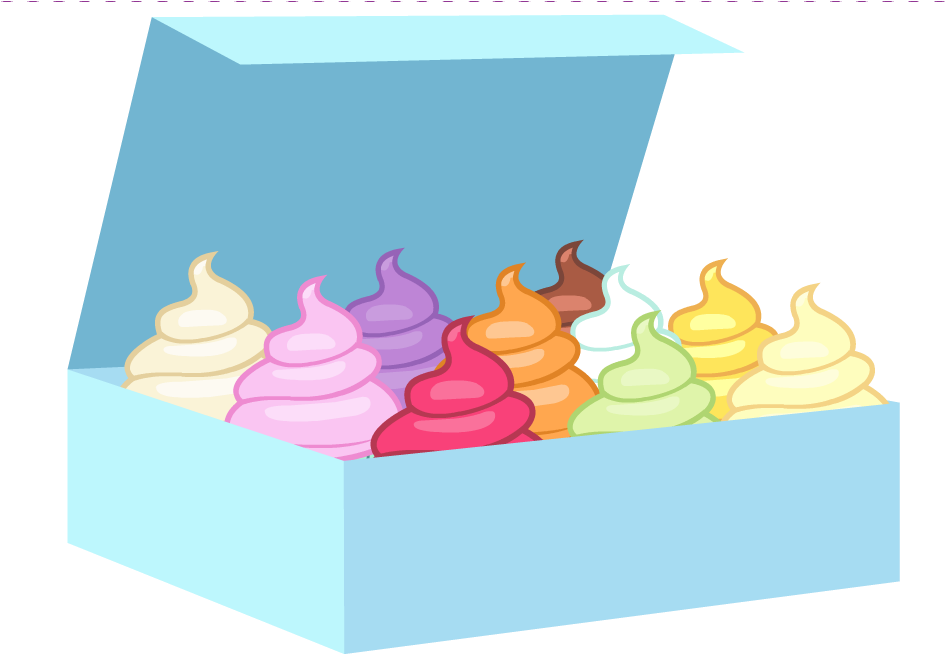 B3archild, Box, Cupcake, Food, No Pony, Object, Resource, - Box Of Cupcakes Clipart (955x662)