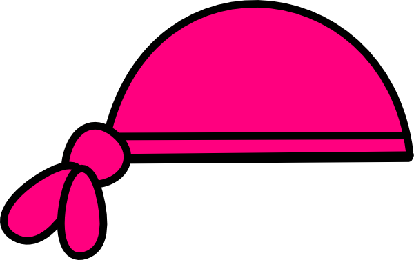 Pink Bandana Clip Art (600x377)