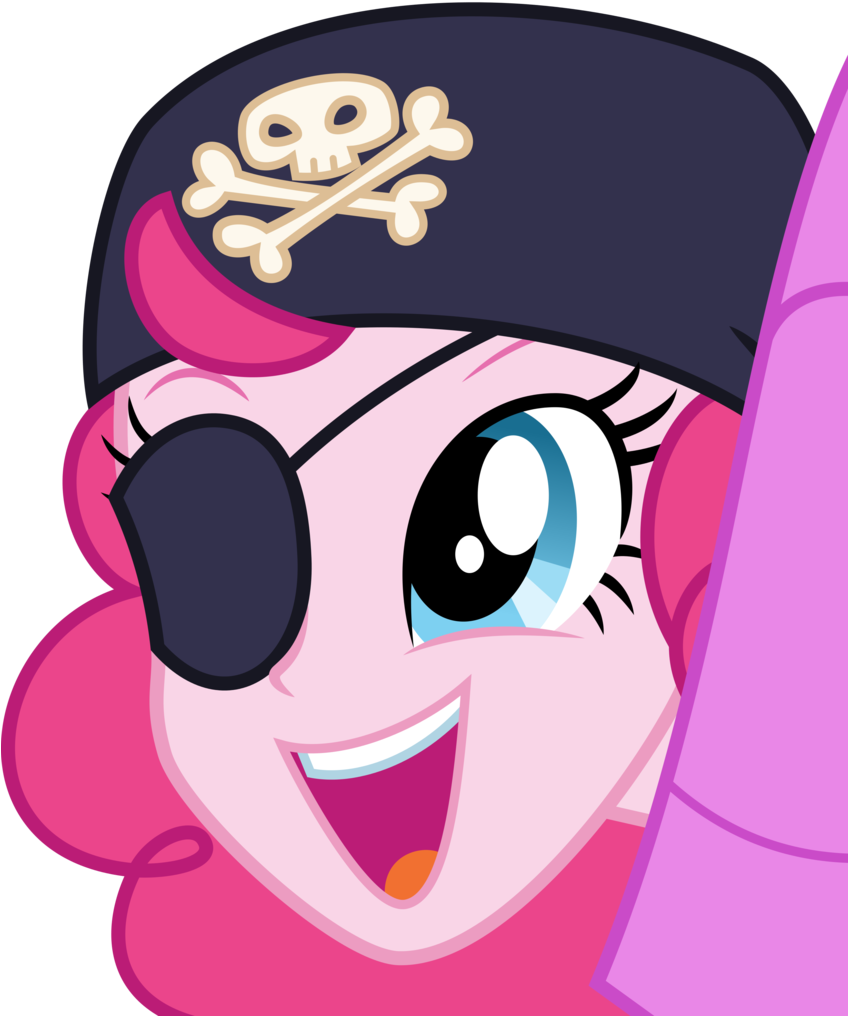 Ambassad0r, Bandana, Cute, Equestria Girls, Eyepatch, - Pinkie Pie Equestria Girls Pirate (847x1024)