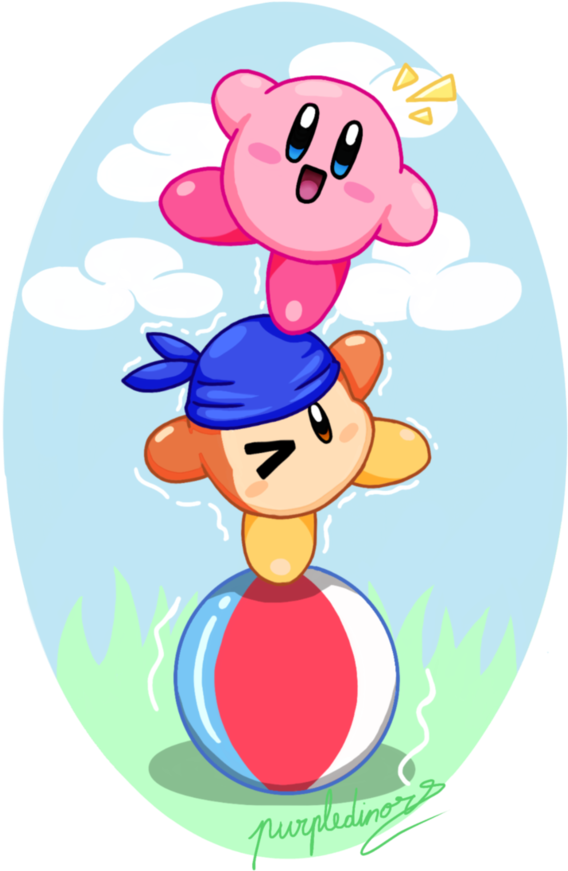 Kirby And Bandana Dee By Purpledinorus - Kirby And Bandana Dee (814x982)
