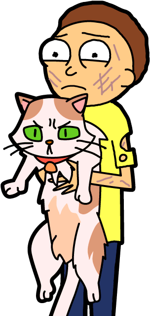Stray Cat Morty - Pocket Mortys Cat Morty (317x655)