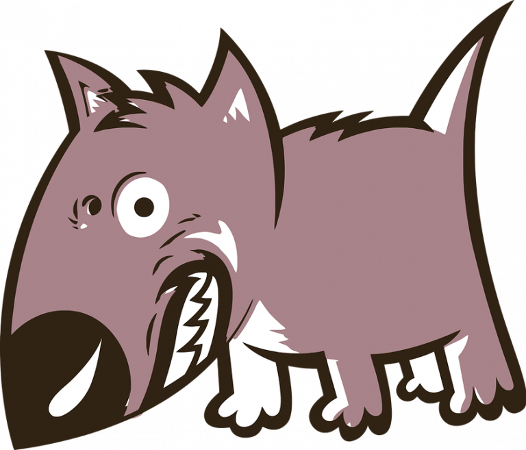 Dog Growling Clipart Angry Animal Canine Free Vector - Happy Father's Day Card From Dog (768x657)