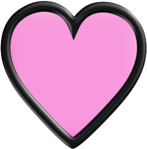 Black Pink Heart Clipart - Heart (540x380)