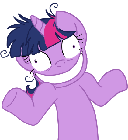 Twilight Sparkle Rarity Pinkie Pie Rainbow Dash Princess - Pony Shrug (485x467)