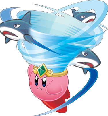 Kirby's Adventure Kirby's Return To Dream Land Kirby's - Kirby Sharknado (375x404)