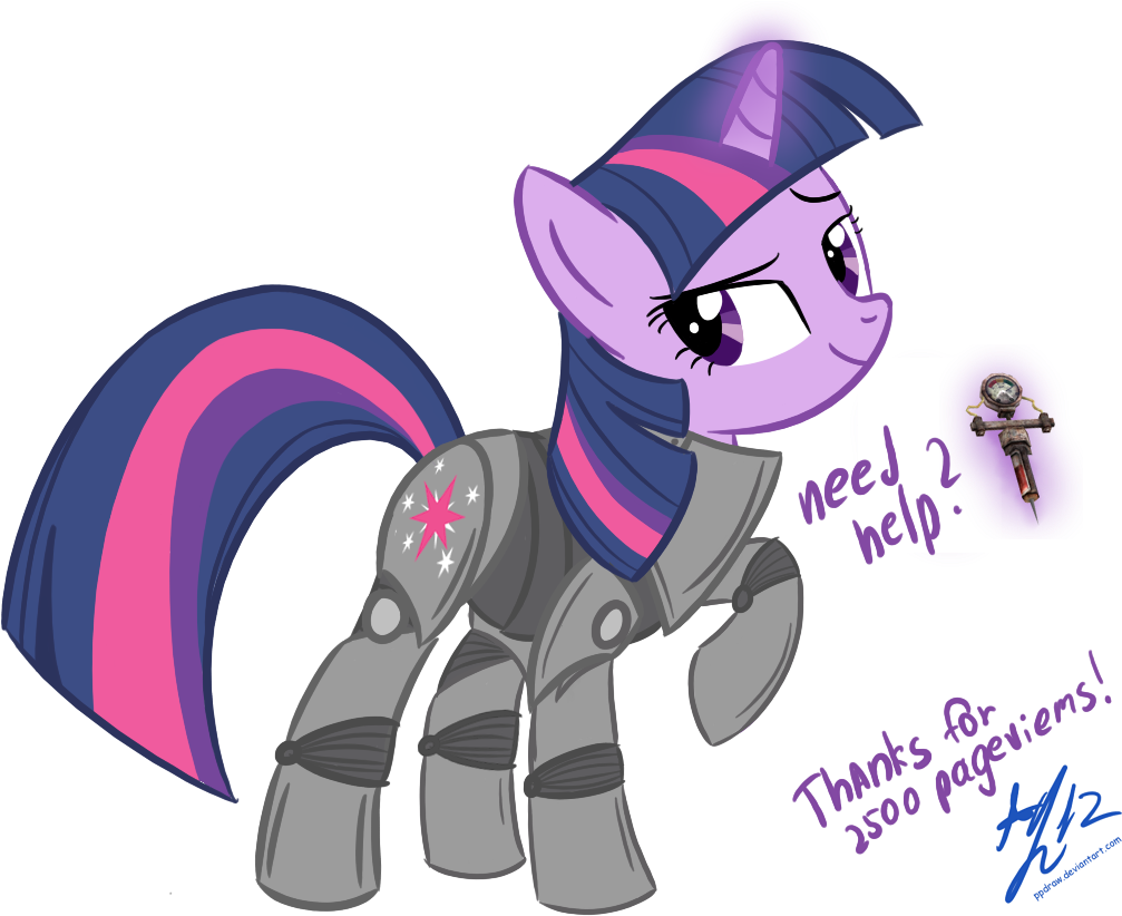 Ne Soo Pagelie Twilight Sparkle Rainbow Dash Derpy - My Little Pony Power Armor (1050x850)