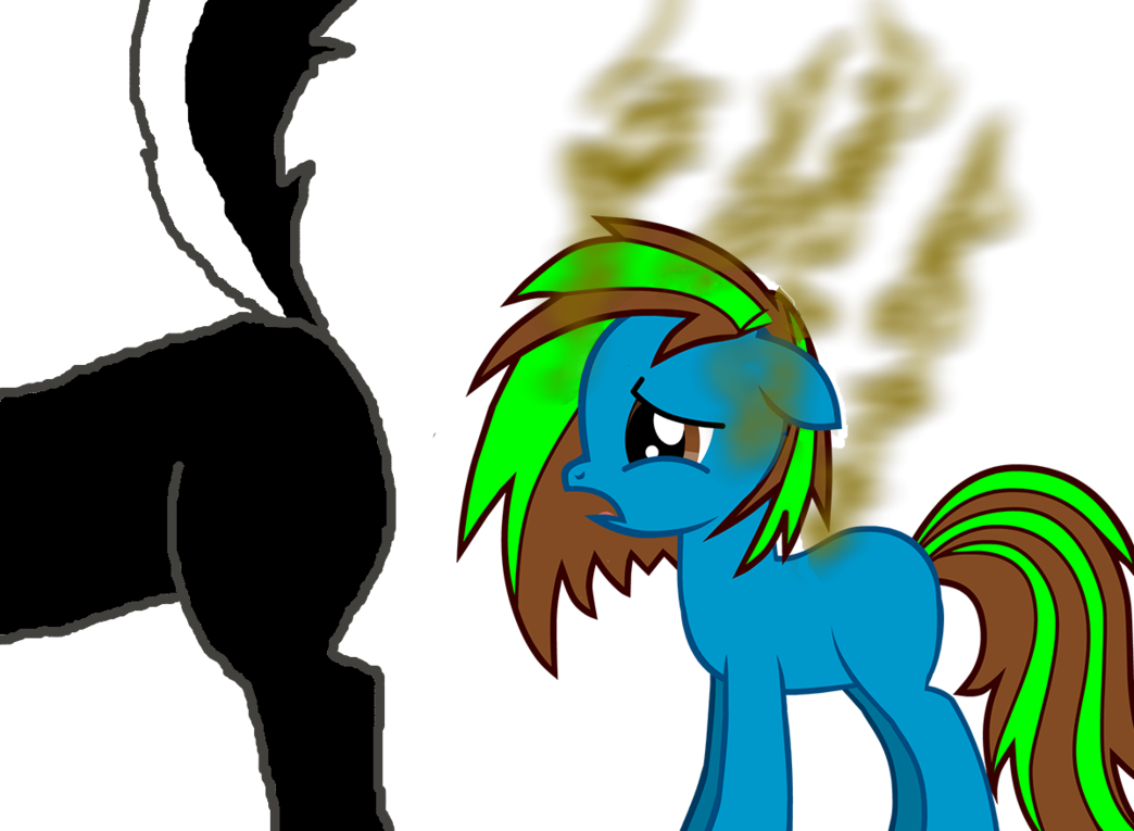 Star Spinner Gets Sprayed By Musky Scents By Kirbythestarwarrior2 - My Little Pony Skunk Spray (1044x765)