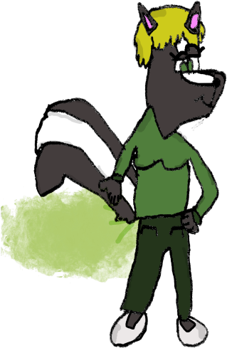“ Whats That Smell Why Its Kate's Skunk Cousin Mephanlina - Skunk (500x688)