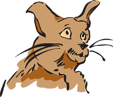 Cat, Brown, Side, Looking, Sad, Fur - Cat (396x340)