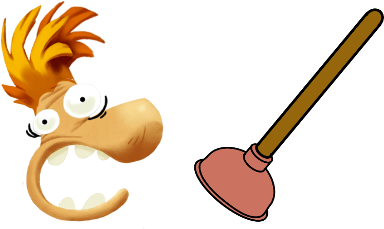 Rayman Scared Of Plungers By Andx1251 - Rayman (830x515)