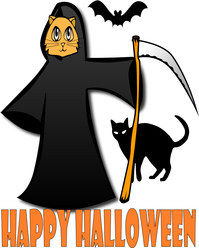 Happy Halloween From Bad Cat Chris - Death (822x1023)