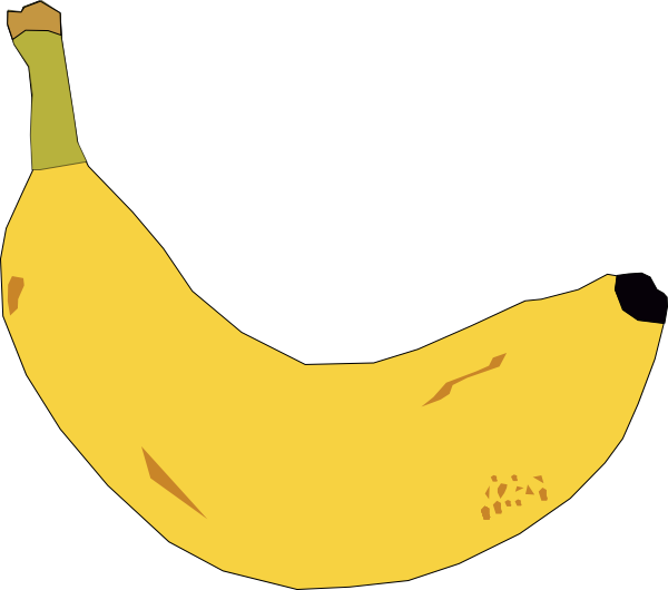 Free Vector Banana Clip Art - Banana Clip Art (600x530)