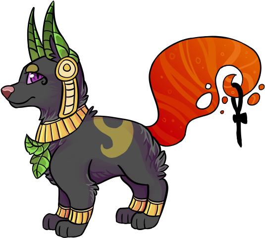 Ota Anubis God Teapup - Cartoon (580x600)