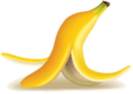 Banana Clipart Peal - Banana Peel Transparent Background (468x399)