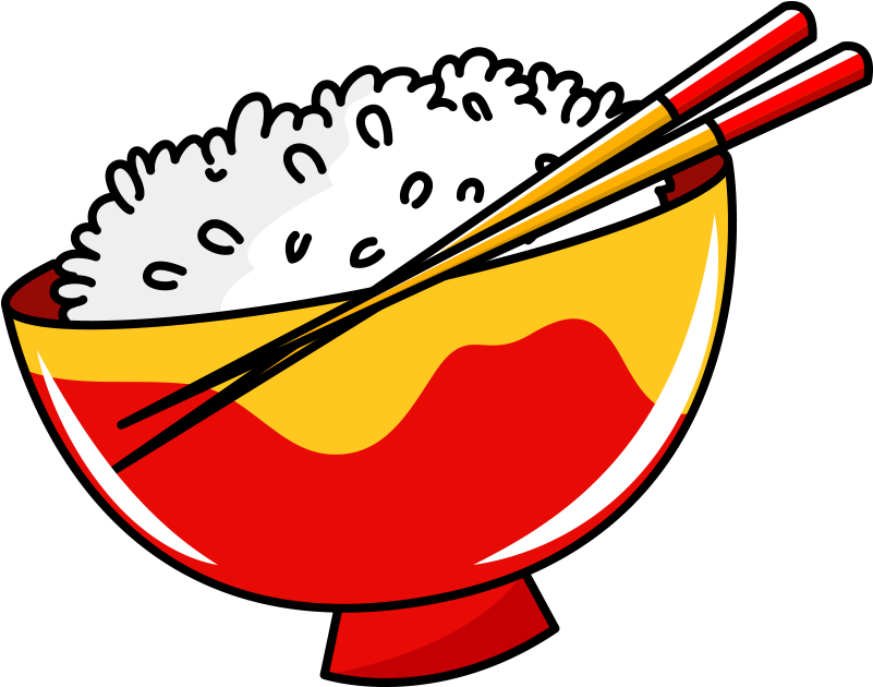 Zongzi Cooked Rice Food Bowl - Rice Png Cartoon (800x800)