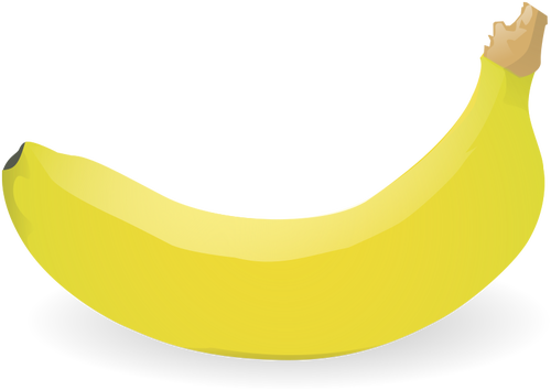 Color Sign For Banana Fruit Vector Clip Art Public - Individual Banana (512x362)