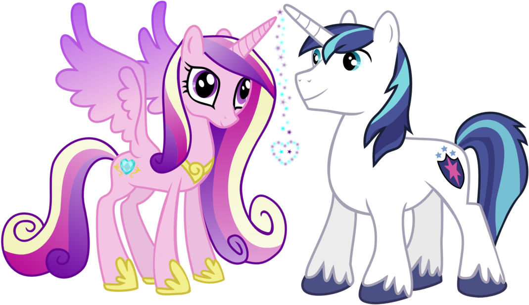 Cadance And Shining Armor By Serenawyr - Mlp Family Base Ms Paint (1176x680)