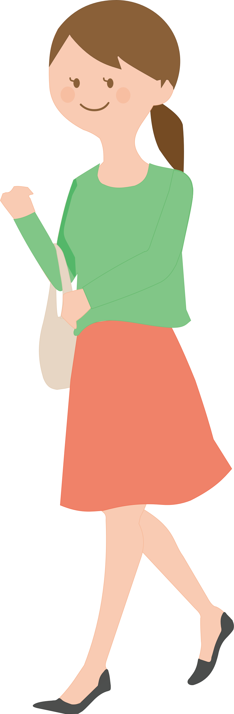 Big Image - Girl Skirt Cartoon Png (786x2400)