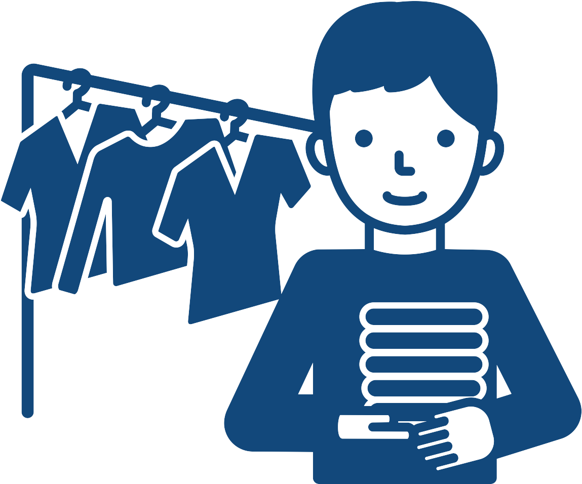 Simple Drawing Of A Man Standing In Front Of A Clothing - Clothing (1200x1200)