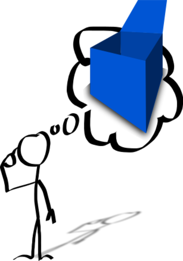 Man Thinking Box Empty - Person Thinking (600x856)