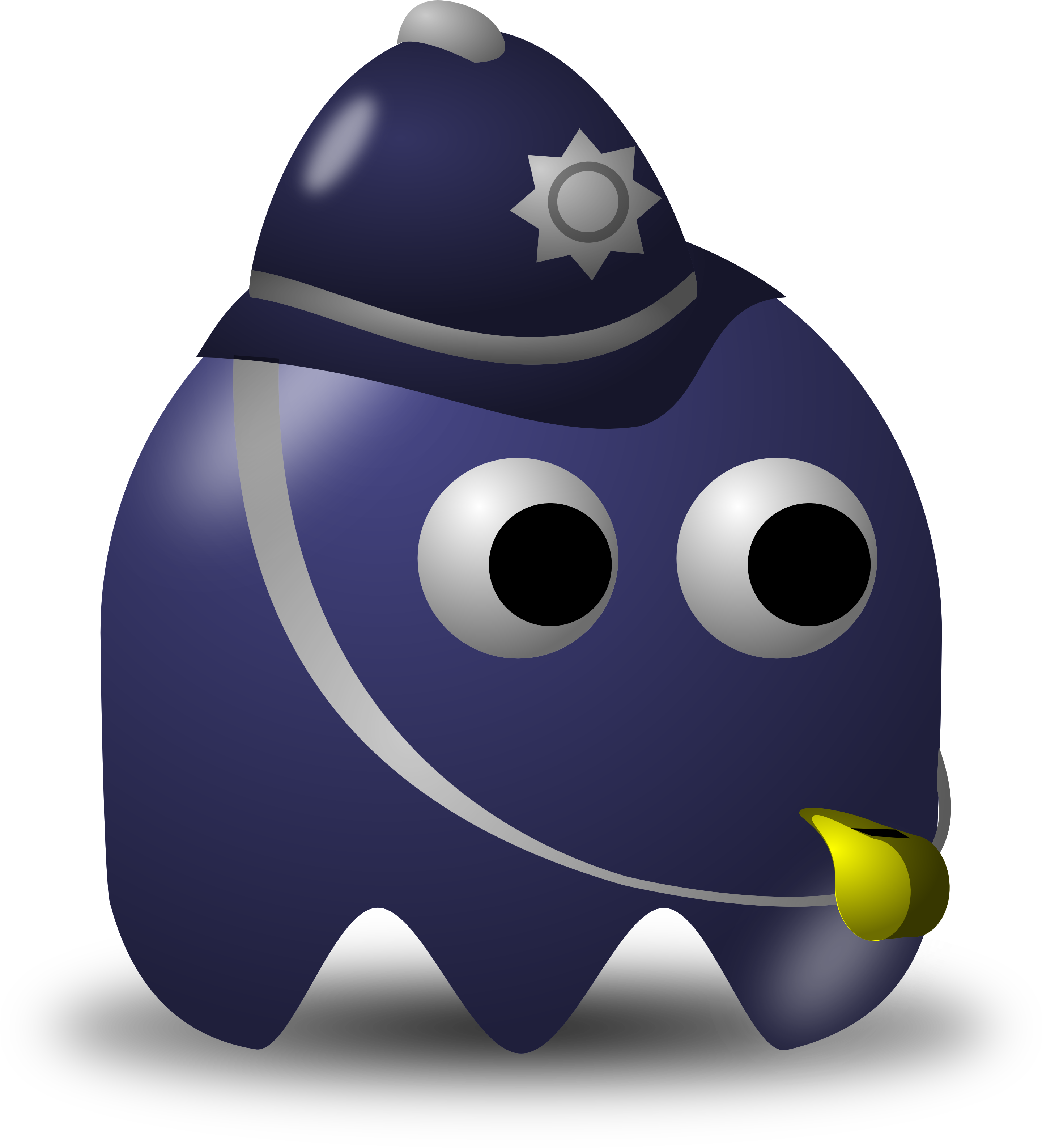 Policeman Avatar Character With A Whistle - Policeman Clipart (2938x3200)