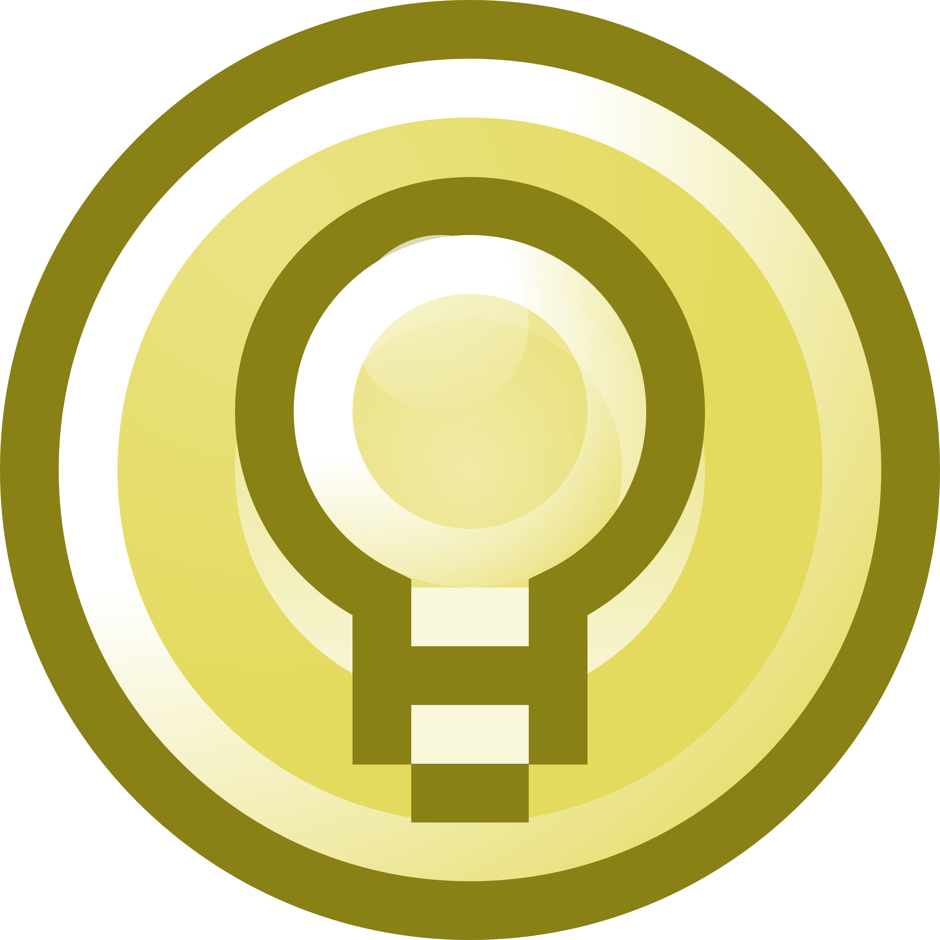 Free Vector Illustration Of A Light Bulb Icon - Light Bulb Vector Round Free (3200x3200)